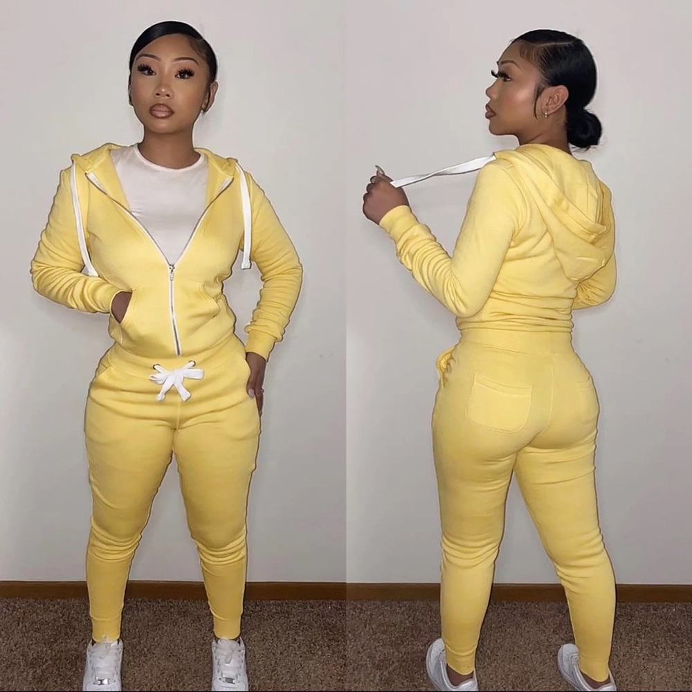 Yellow jogging suit
